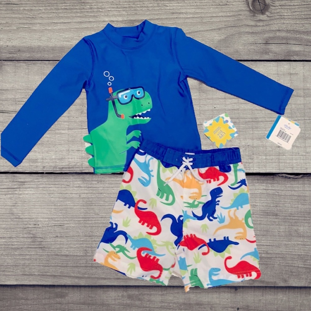 *NWT* Little Me Toddler Rashguard Set